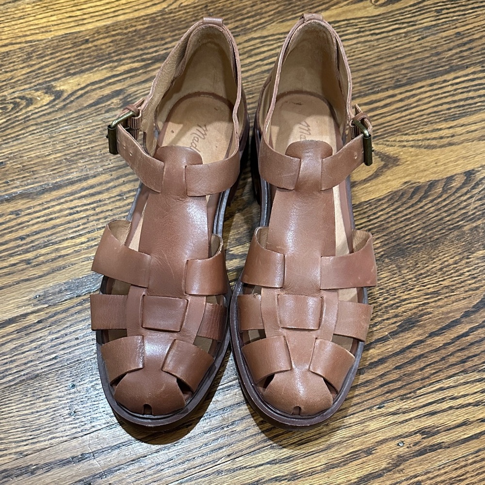 Madewell Brown Fisherman Sandals